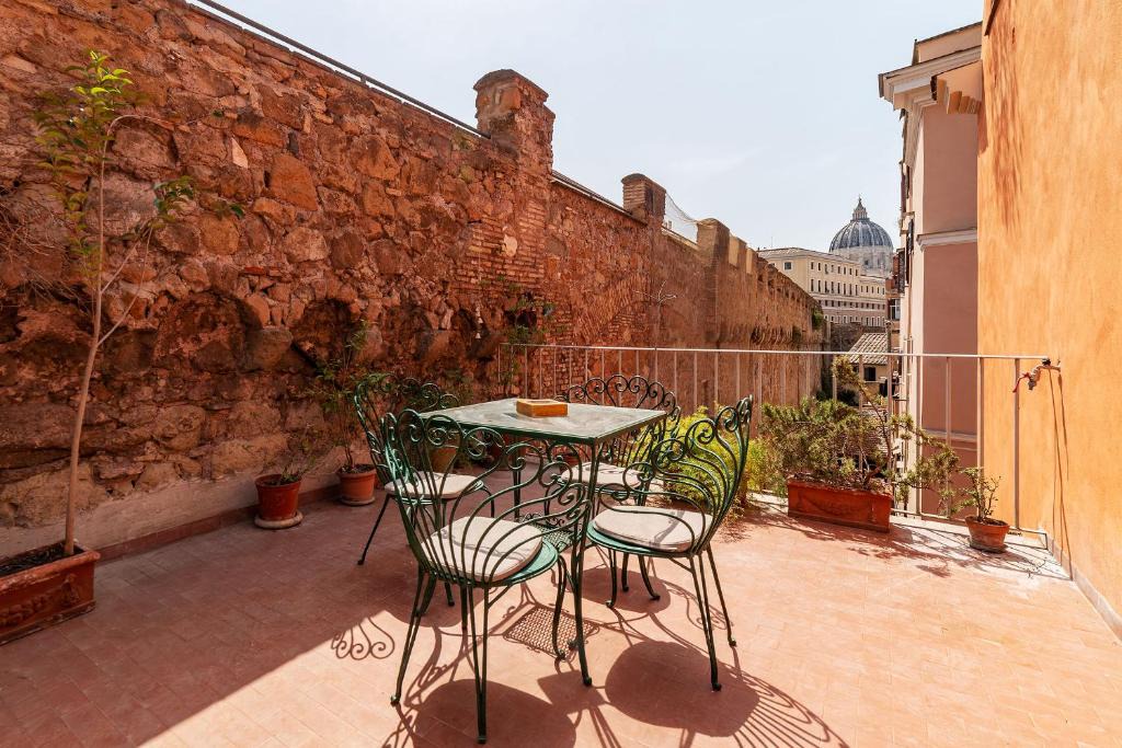 Rione XIV Borgo Apartment | 2 BR Flat with two Private Vatican Terrace
