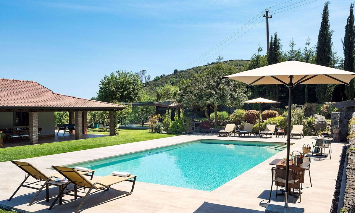 Viagrande Villa | Beautiful private villa for 7 guests with private pool, WIFI, A/C, TV, terrace and panoramic view