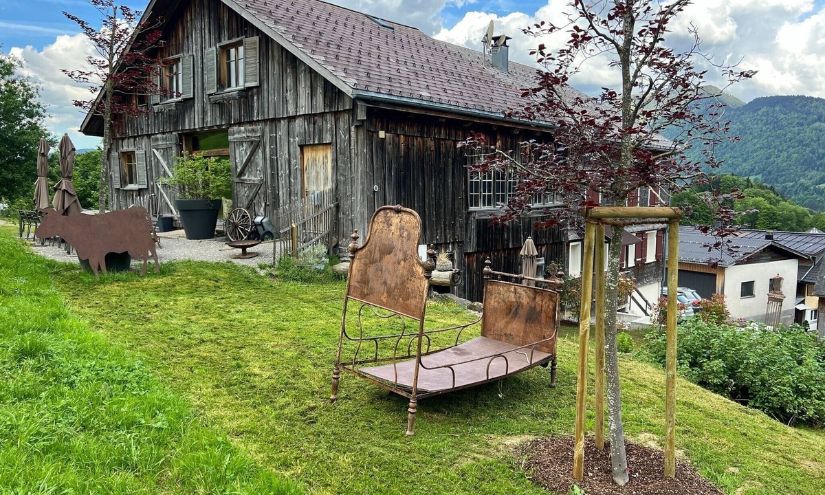 Schwarzenberg House | Holiday Home 'Evelyn's Hütte' with Mountain View, Private Terrace and Wi-Fi