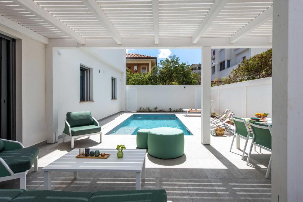 Mondello Villa | Mondello, Villa Blu con piscina
