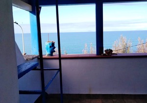 2 bedrooms appartement at Marina di Caronia, 30 m away from the beach with sea view, furnished balcony and wifi