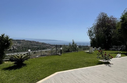Santa Teresa di Riva Villa | Panoramic Villa, surrounded by greenery with private swimming pool