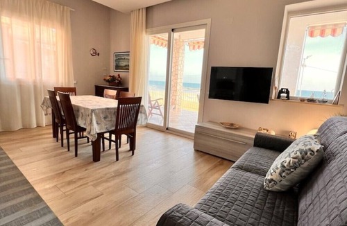 Marina di Palma Apartment | Terrace with sunrise view. 1 minute walk to the beach. A/C