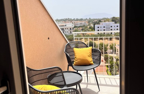Terrasini Apartment | Two-level penthouse with a terrace and a panoramic balcony just a short walk from the sea