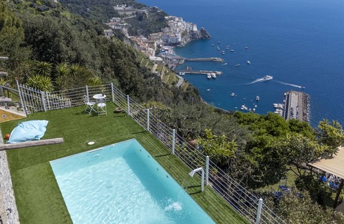 Pogerola Villa | Villa Gioiello - Sea view pool with chromotherapy