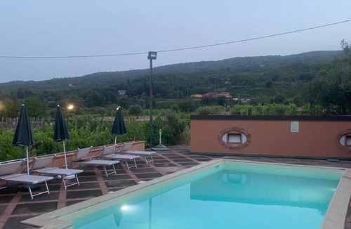 Linguaglossa Villa | Villa 'Il Baglio Dell'etna' with Sea View, Wi-Fi and Air Conditioning