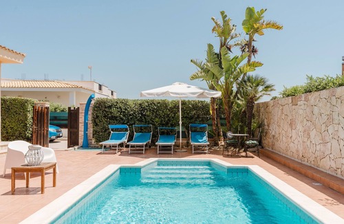 Tre Fontane Villa | Villa 'Il Canto delle Onde' with Pool, Sea View, Wi-Fi and Air Conditioning
