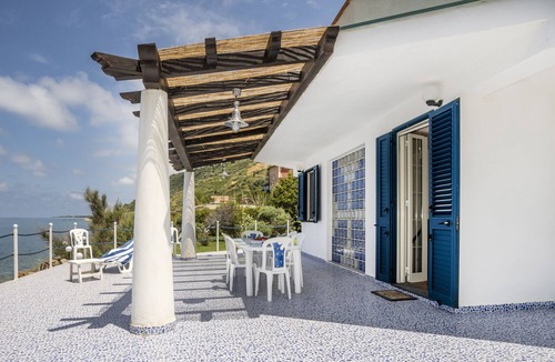 Santo Stefano di Camastra Villa | Villa 'Delfino Blu' close to the Sea with Sea View, Garden, Terrace & Wi-Fi