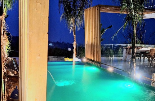 Trabia Villa | Villa Ortensia infinity pool sea view