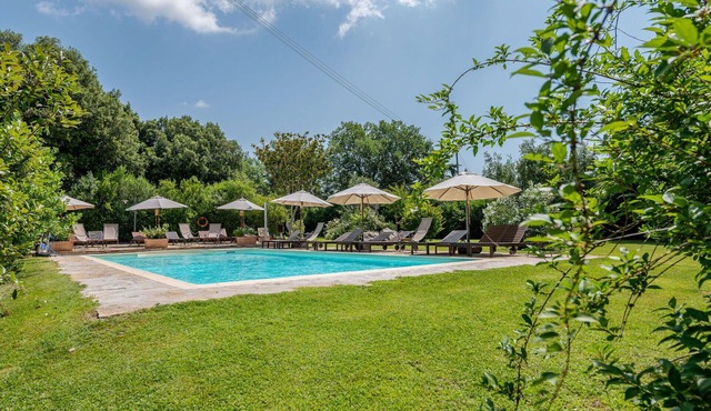 Beautiful apartment in villa for 2 guests with A/C, pool, WIFI, TV, patio and pets allowed in Cinigiano