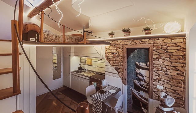 Duplex Studio Apartment with Parking and Bike Storage in Chiavari in Chiavari