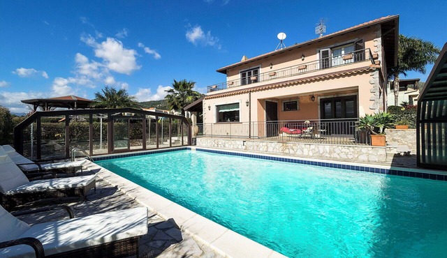 Elegant villa with a heated swimming pool