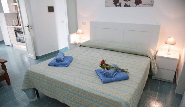 Modern two room apartment with sea views in the heart of Cefalù’s historic town centre.