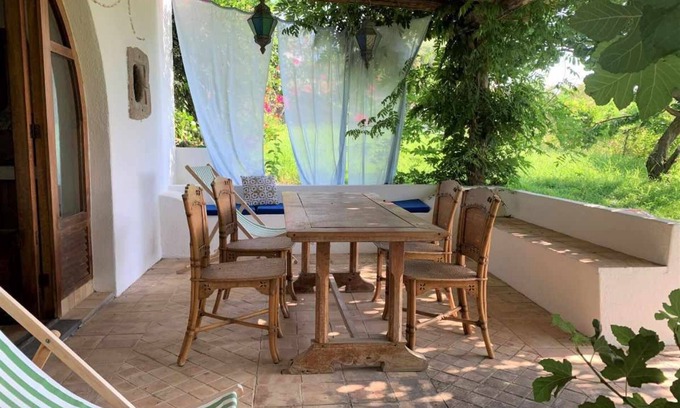 Santa Marina Salina House | House La Pineta, surrounded by a well-kept garden