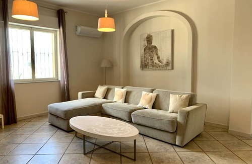 Pompei Apartment | Large Rooftop Apartment overlooking the ruins of Pompeii, sleeps 4